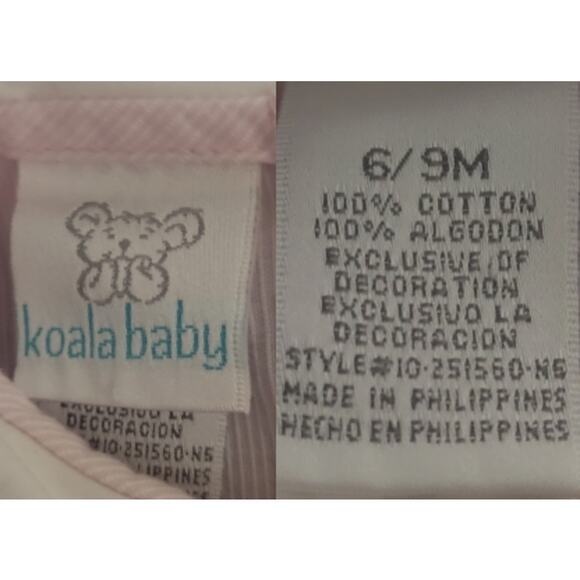 Koala Baby/Kids Pink and White Striped Easter Dress Size 6-9 M - Picture 5 of 10